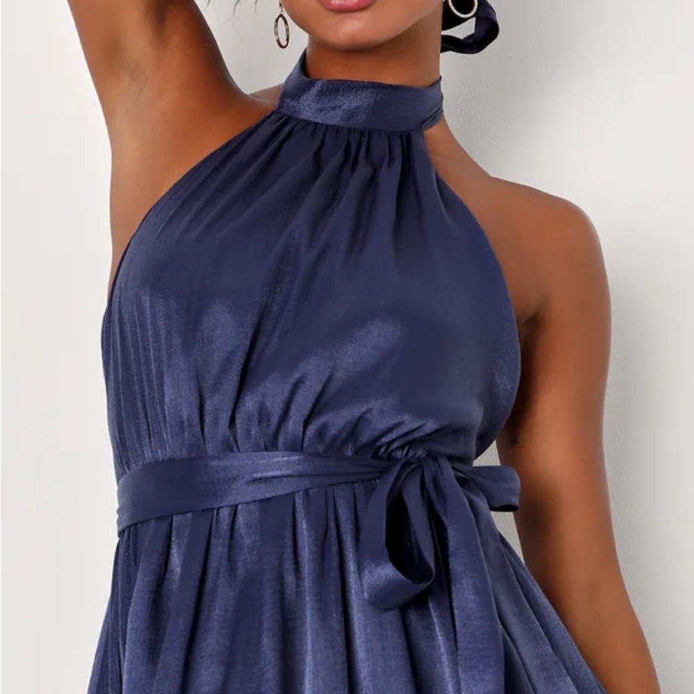 Lulus navy wedding guest dress - Picture 8 of 8